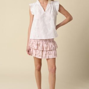 Floral Ruffled Mini Skirt